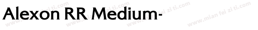 Alexon RR Medium字体转换